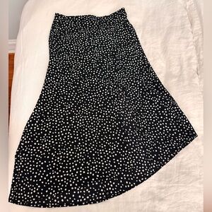 Black and White Polka Dot Skirt